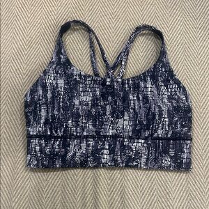 Lululemon Athletica Navy and White Sports Bra